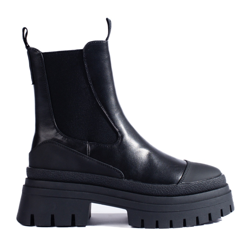 Bottines Chelsea noires pour femmes sur la plateforme Shelovet le noir