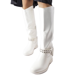 Bottines compensées recouvertes Argentano blanches