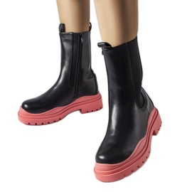 Bottines noires à semelle colorée de Delebio