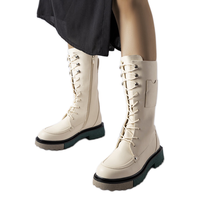 Bottes hautes beiges de Nebida Bottes hautes beiges de Nebida