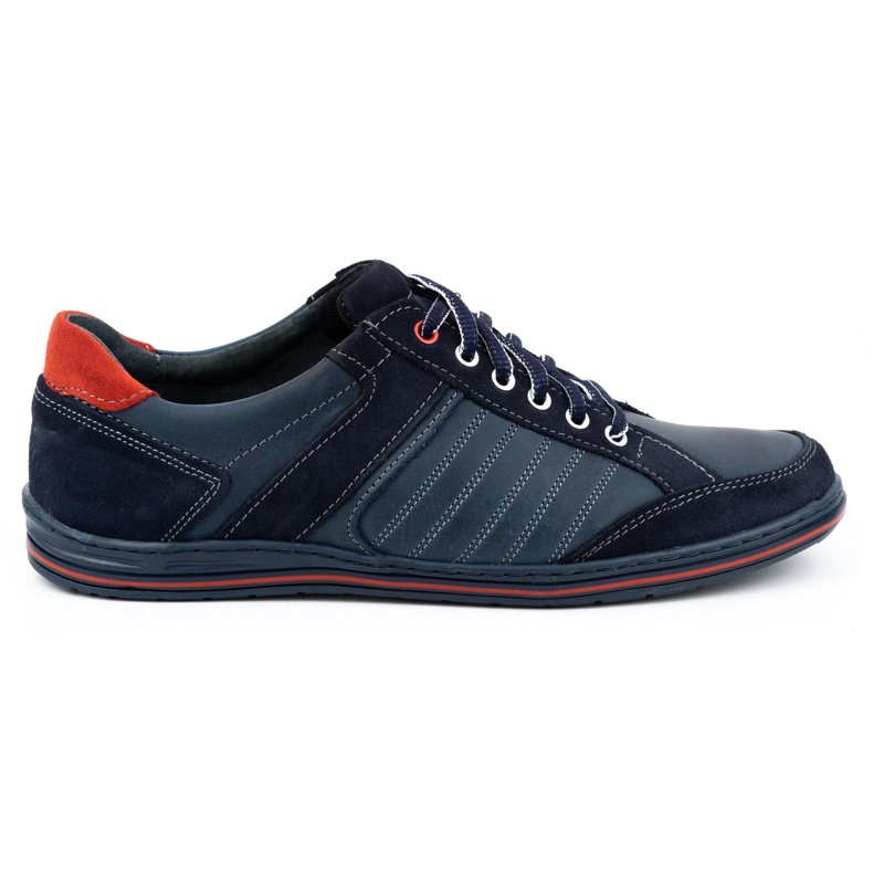 KOMODO Chaussures pour hommes en cuir ciré 236K bleu