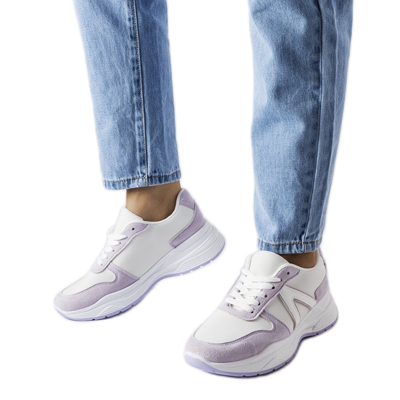 Inna Baskets de sport blanches et violettes de Tornano