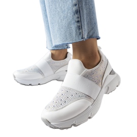 Baskets blanches avec strass d'Algiso