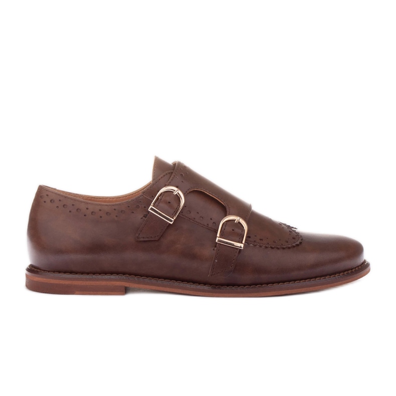 Marco Shoes Moines en cuir véritable brun
