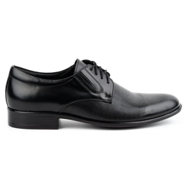 Kampol Chaussures habillées en cuir pour hommes 358KAM noir