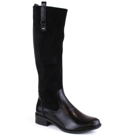 Bottes femme isolées noir Jezzi ASA198-22