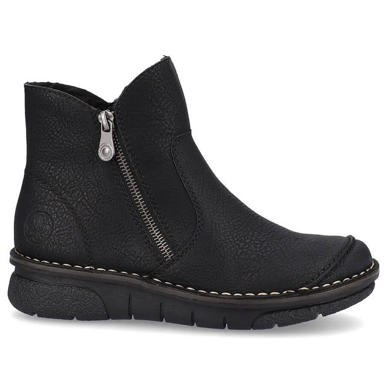 Bottes confortables pour femmes isolées noir Rieker 73357-00 le noir