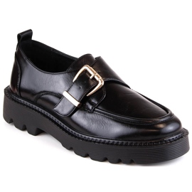 Chaussures pour femmes sur la plateforme avec une boucle noire Vinceza 58184