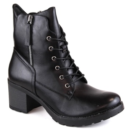 Bottes femme sur poteau et plateforme noir Potocki SZ12181