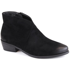 Santiags femme en daim noir Potocki SZ12188 le noir