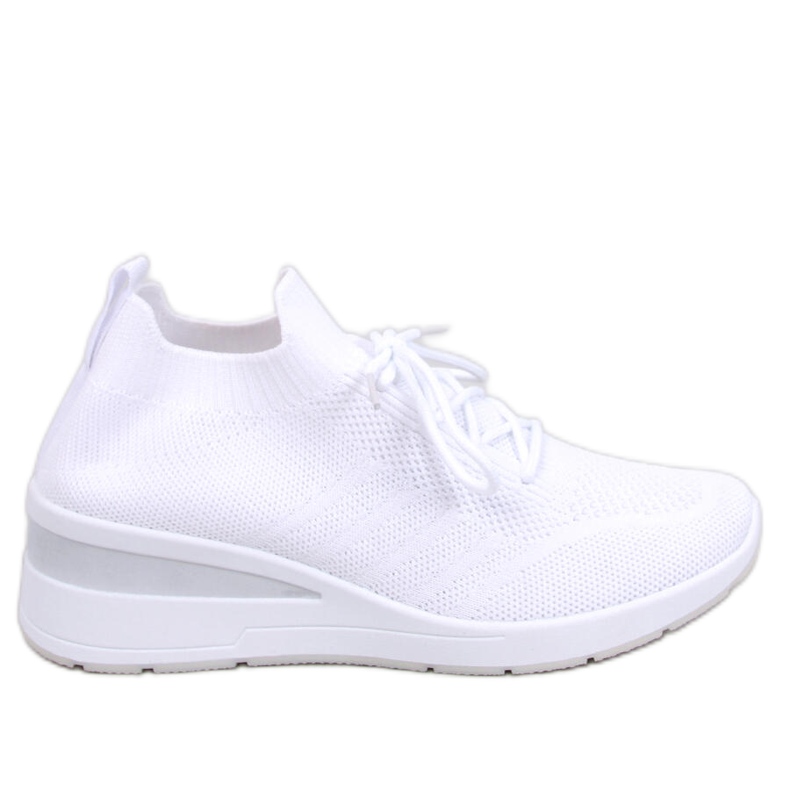 Leakes Baskets compensées blanches