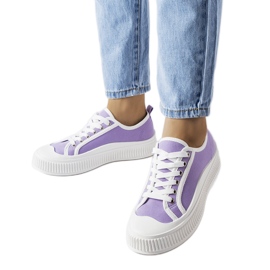 Baskets à plateforme violettes d'Alfianello