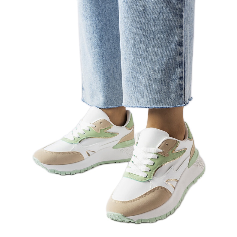 Inna Baskets blanches et vertes de Batilda