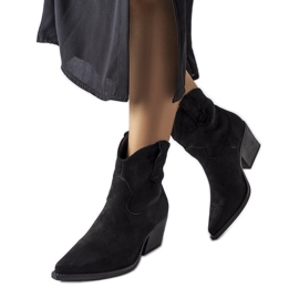 Bottes de cowboy noires de Christi le noir Bottes de cowboy noires de Christi le noir