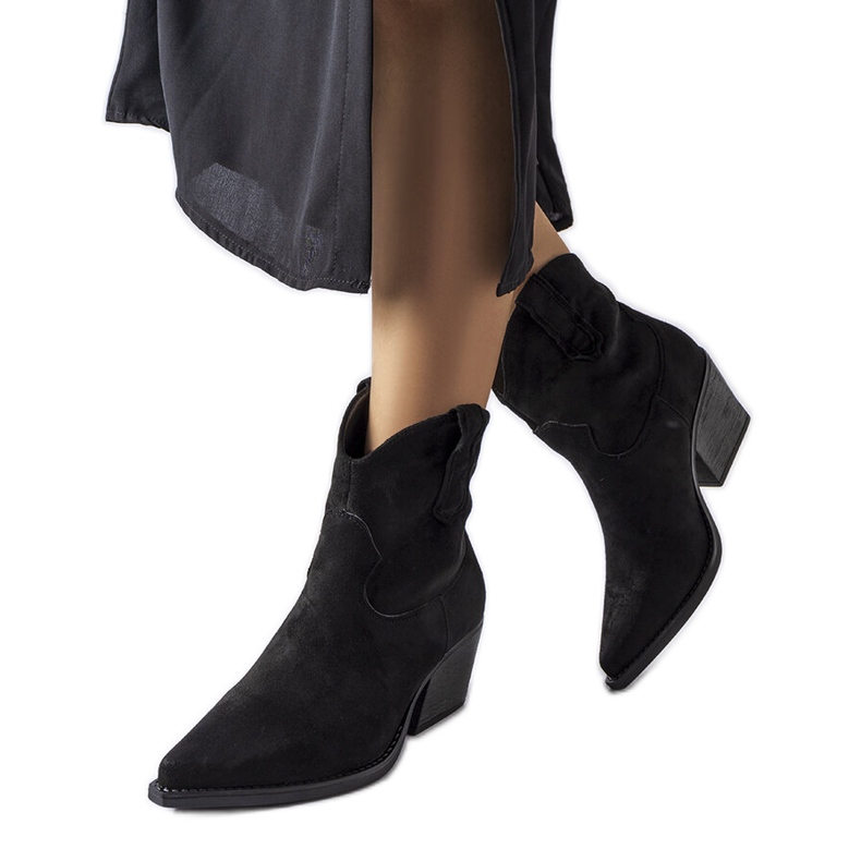 Bottes de cowboy noires de Christi le noir Bottes de cowboy noires de Christi le noir