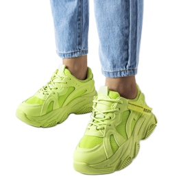 Inna Baskets vertes à semelle épaisse d'Amendola Inna Baskets vertes à semelle épaisse d'Amendola