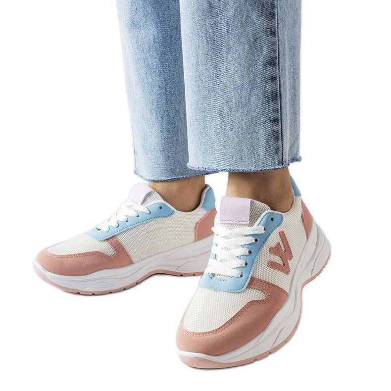 Inna Baskets blanches, roses et bleues de Teresio
