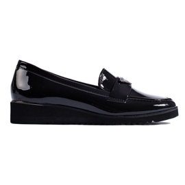 Chaussures compensées basses noires vernies de Shelovet