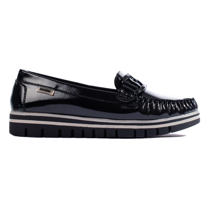 Mocassins plateforme Shelovet vernis noirs le noir Mocassins plateforme Shelovet vernis noirs le noir