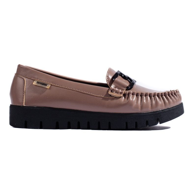 Mocassins plateforme Shelovet femme beige foncé