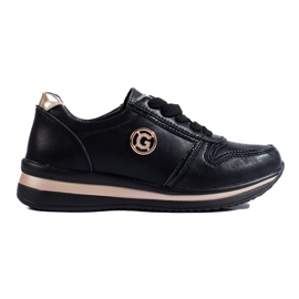 Baskets Shelovet en cuir noir