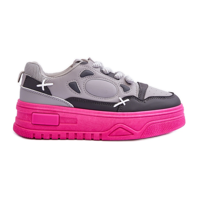PG1 Baskets Plateforme Femme Gris Finos