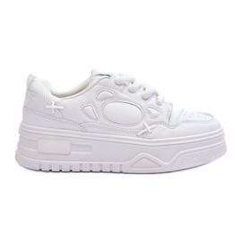 PG1 Baskets Plateforme Femme Blanc Finos