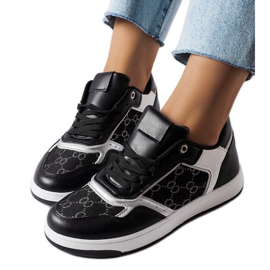 Inna Baskets noires ornées du monogramme Isidor le noir