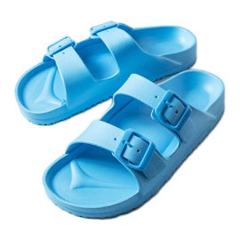 Inna Claquettes à boucle en caoutchouc bleu d'Eugene