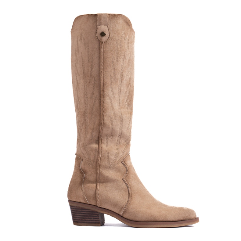 Santiags en daim beige Shelovet Santiags en daim beige Shelovet