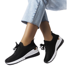 Inna Baskets compensées noires d'Alberica