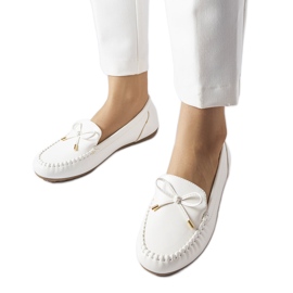 Mocassins blancs avec nœud de Via Foria blanche