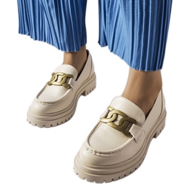 Inna Mocassins beiges ornés d'une boucle Schlanders