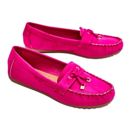 Seastar Mocassins classiques en daim avec décoration fuchsia rose