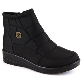 Bottes de neige compensées pour femmes, noires, News 5029 le noir