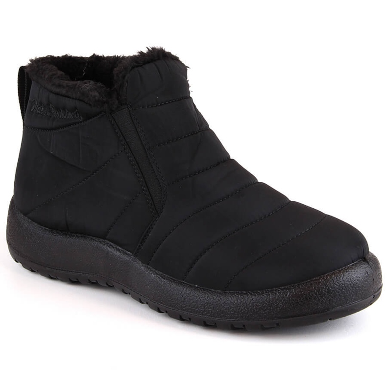 Bottes de neige imperméables à enfiler pour femme avec bandes élastiques noir News 3193 le noir