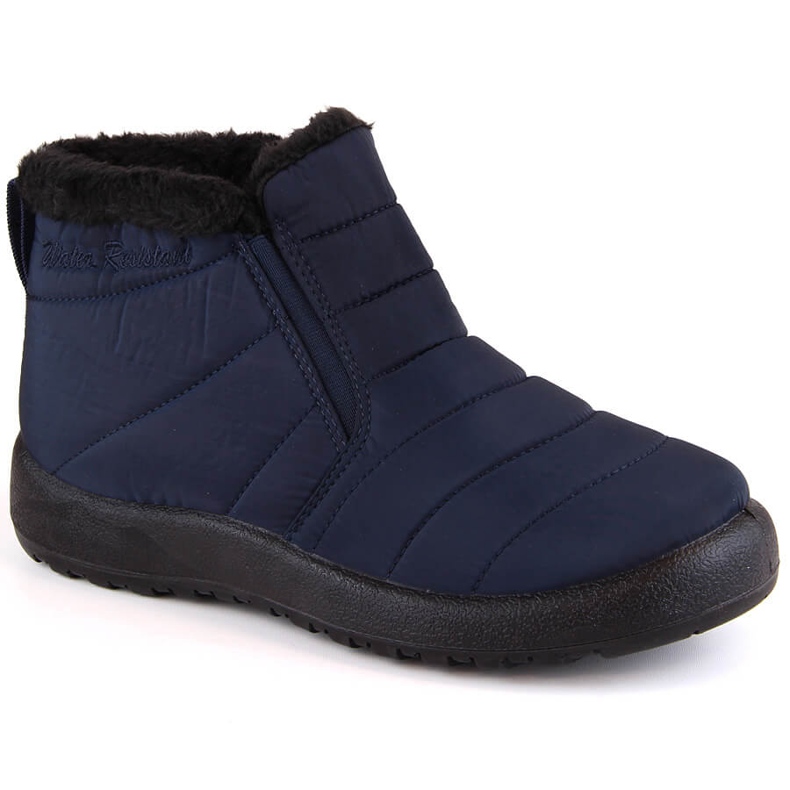 Bottines de neige slip-on imperméables femme avec élastiques bleu marine News 3193