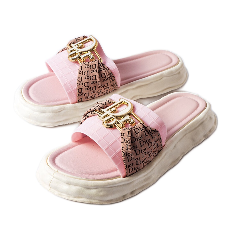 Claquettes décoratives en caoutchouc rose de Bérard Claquettes décoratives en caoutchouc rose de Bérard