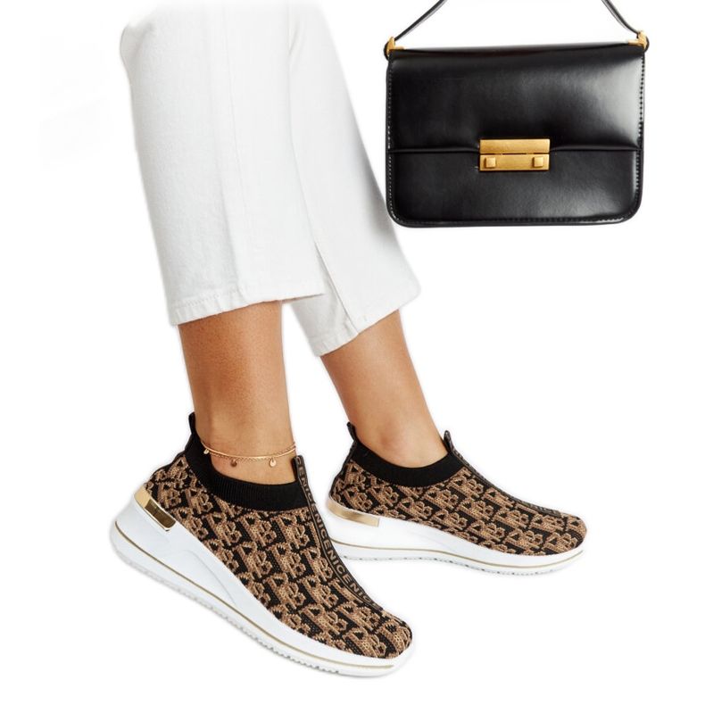 Bottines Slip On Tartano noires et marron le noir