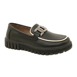 Chaussures en cuir élégantes pour femmes Filippo DP4728/23 BK, noir