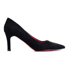 Escarpins à talons hauts en daim noir de Shelovet le noir