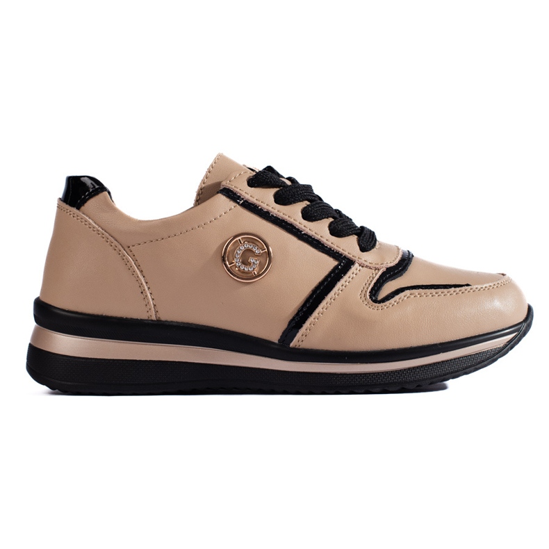 Baskets Shelovet en cuir beige