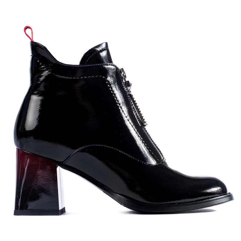 Bottines Shelovet Post noires vernies le noir