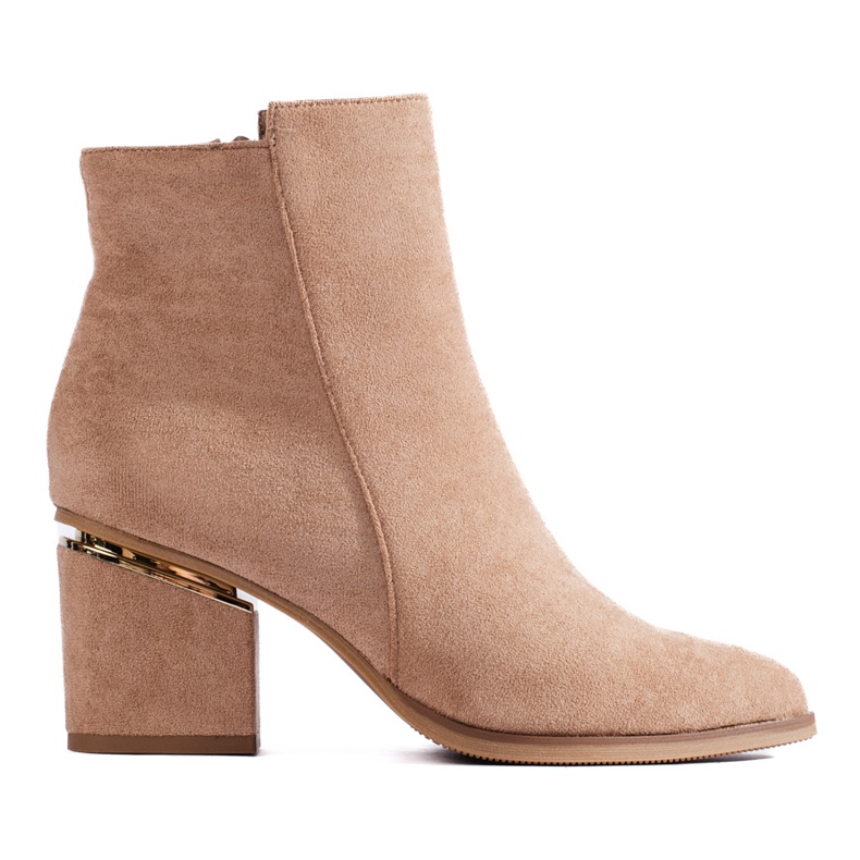 Bottines en daim beiges de Shelovet