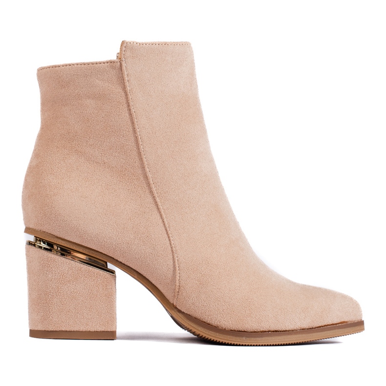 Bottines en daim beige clair de Shelovet