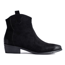 W. Potocki Santiags femme noires Potocki daim