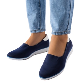 Baskets élastiques bleu marine d'Alfonsi