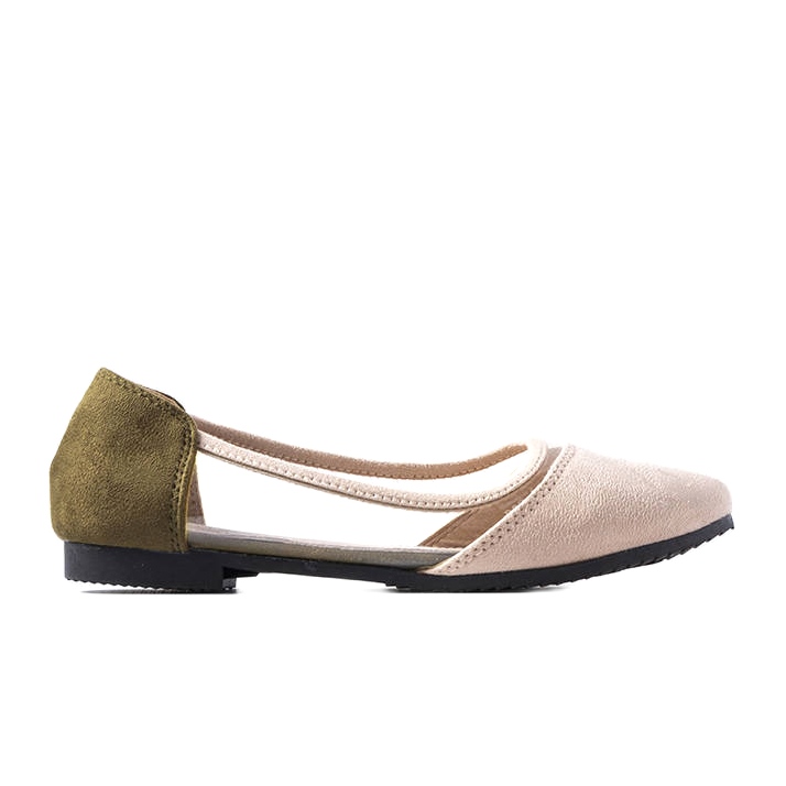 Ballerines Kortes en daim beige pour enfant