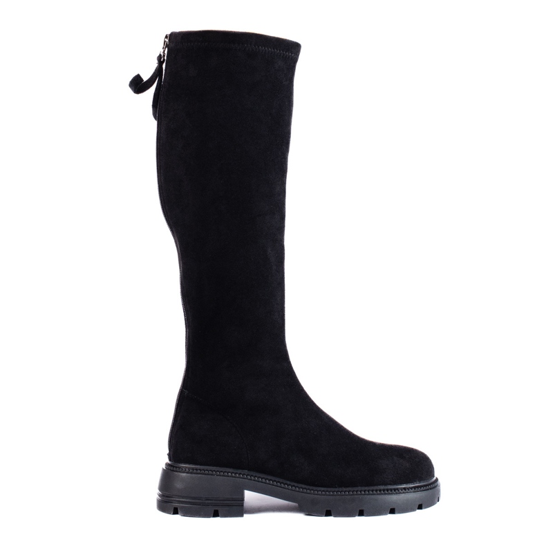 Bottines Shelovet en daim noir le noir