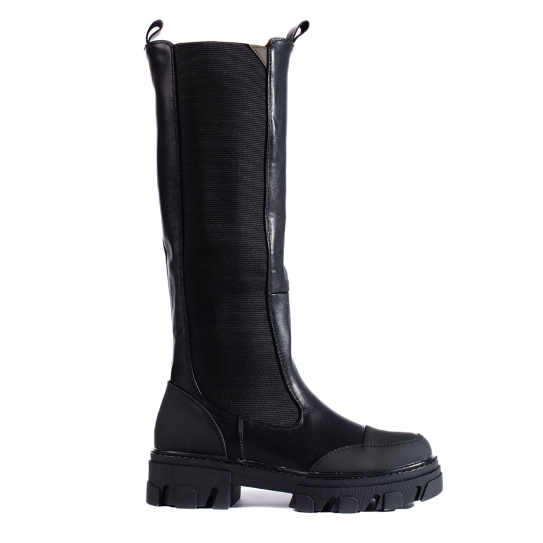 Bottines noires avec tige Shelovet flexible le noir